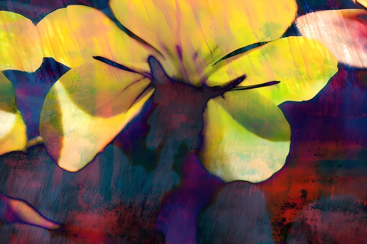 Kleurige Bloem in Verfijnde Abstractie