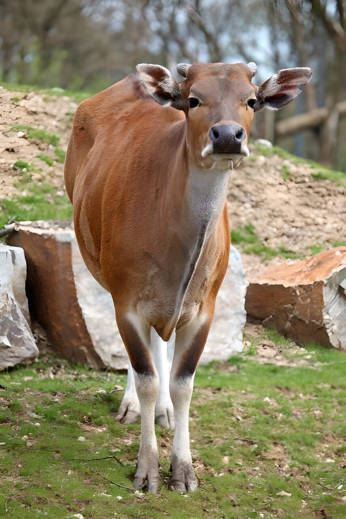 Schattige koe in de weide
