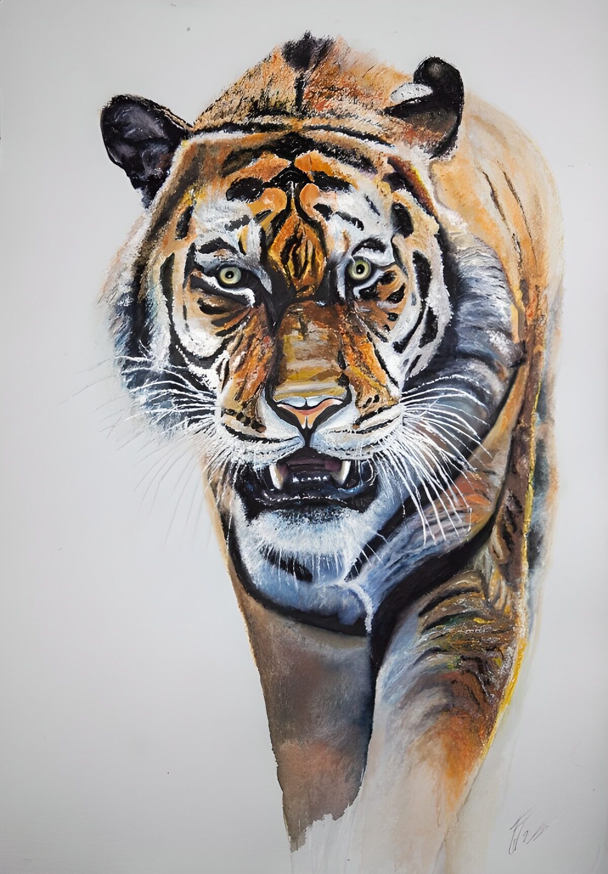De majestueuze tijger in detail