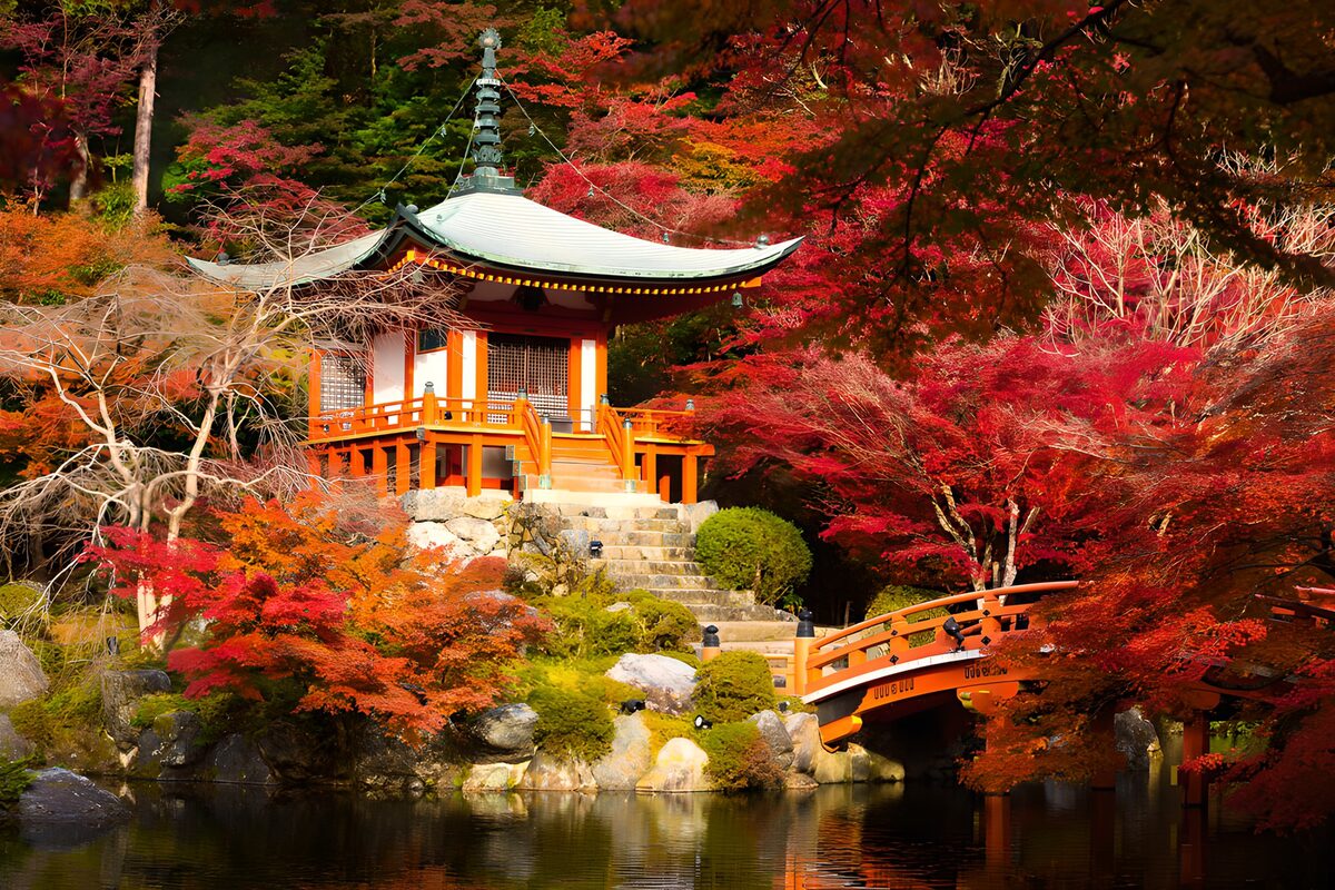 CW3979900: Prachtig Japanse Tuin in Herfstkleuren