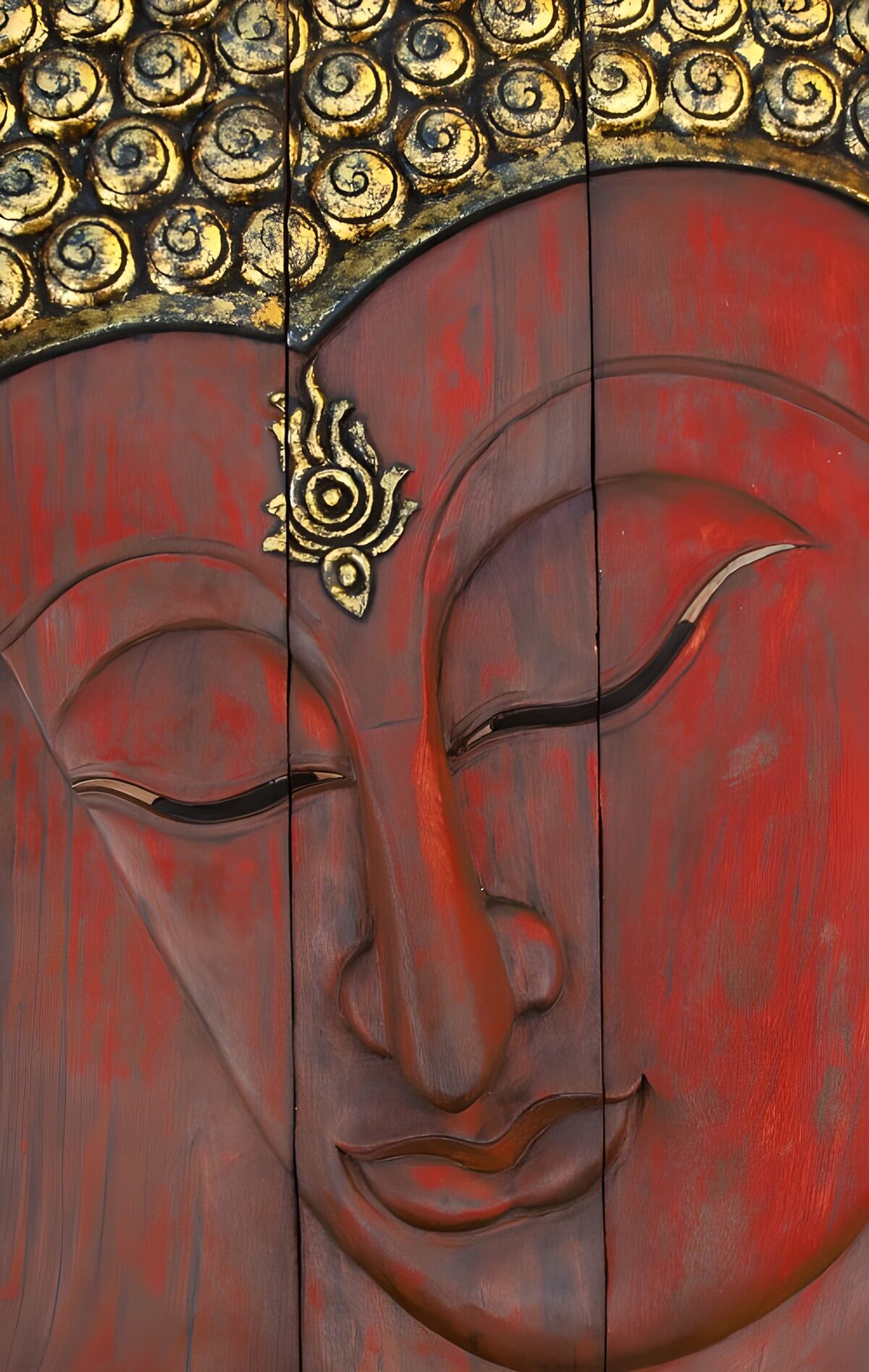 Mooi Boeddha-houtkunstwerk