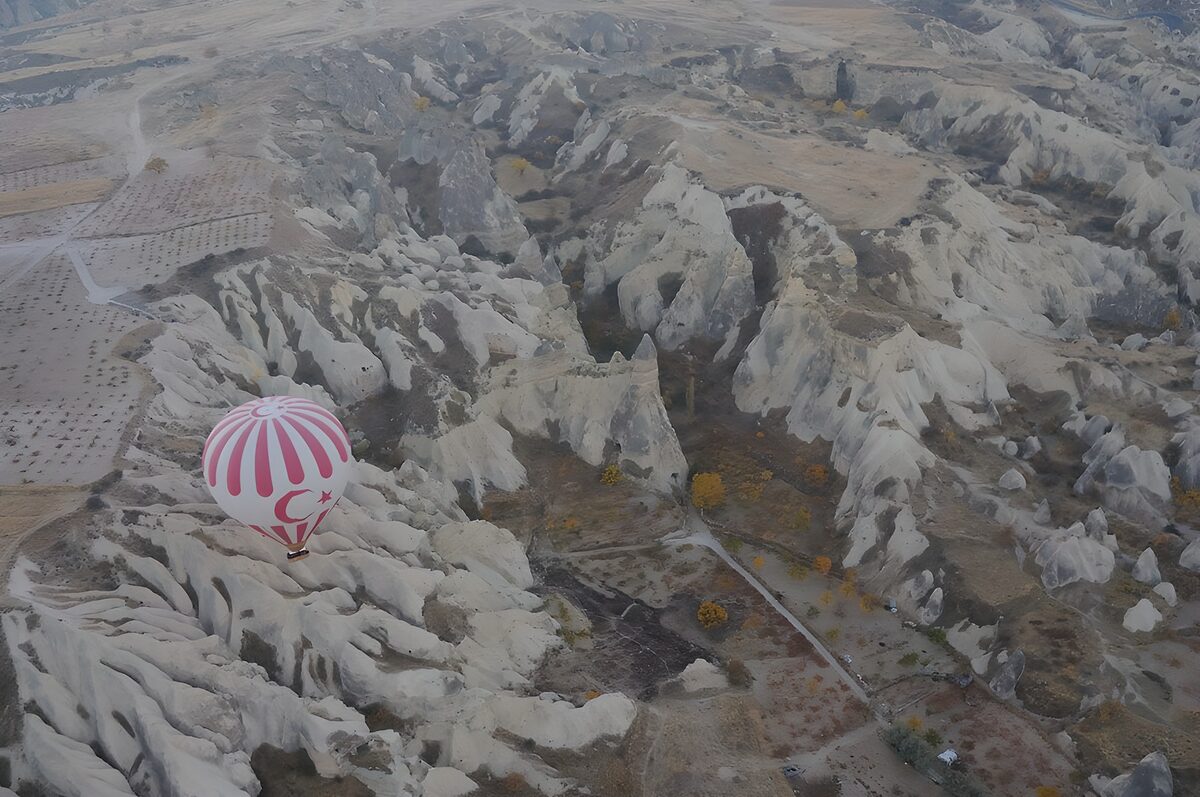 Ballonvaart boven het Cappadocië landschap