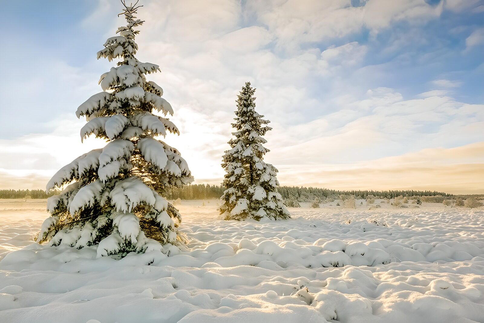 CW7189894: Sneeuwbedekte bomen in de winter