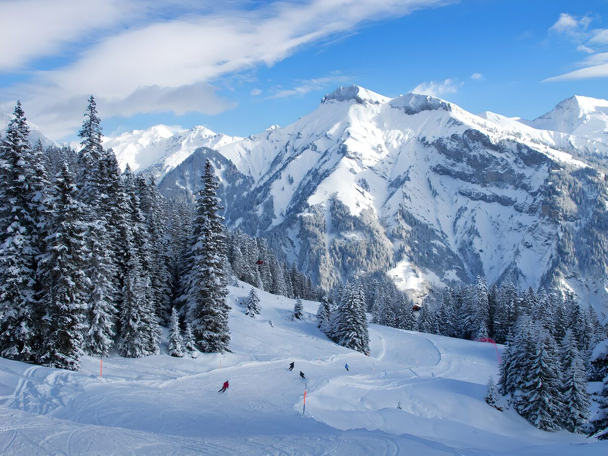 CW8799997: Prachtig winters skigebied in de bergen
