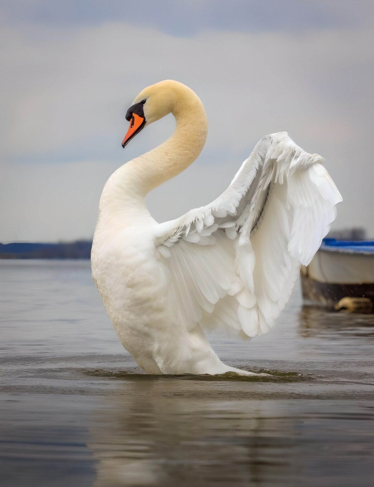 Elegant Zwanenmoment op het Water